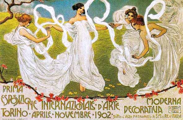 Expo 1902 Esposizione Universale di Torino 1902 manifesto stile liberty