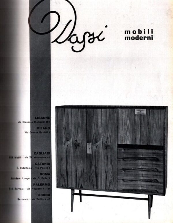 Heightboard Sideboard Credenza Palutari per Dassi design 1950 vintage antico